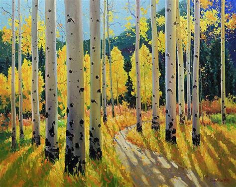 Aspen Tree Painting Original Canvas Art Aspens Large Modern Etsy Aspen Trees Painting