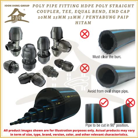 HDPE Poly Pipe Fittings Tebal 20mm 25mm 32mm 1 2 3 4 1 MTA FTA