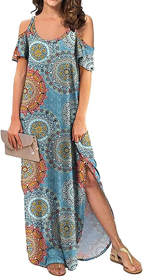 Beudylihy Ärmelloses Boho Sommerkleid Leibchen Freizeitkleid V