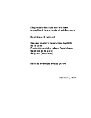 Fillable Online Modle De Rapport De Premire Phase Npp Fax Email Print