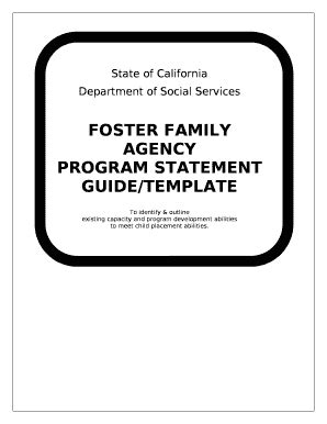program statement template  template pdffiller