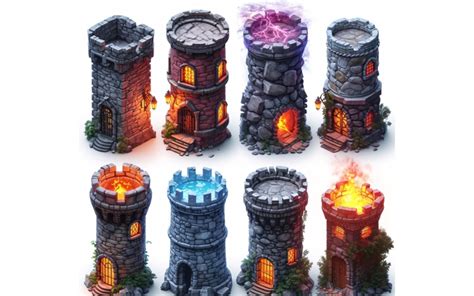 Mage Towers Set Of Video Games Assets Sprite Sheet 8