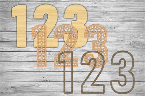 Numbers Laser Cut Files SVG DXF Glowforge Files Laser Svg Etsy