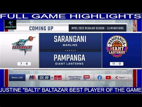 PAMPANGA GIANT LANTERNS VS SARANGANI MARLINS MPBL HIGHLIGHTS JUNE 9