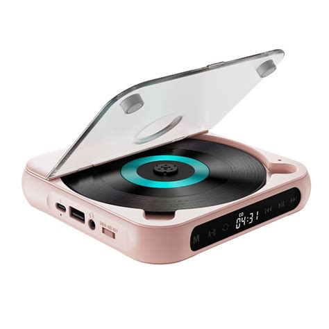 KC-918 Bluetooth CD Player Rechargeable Touchscreen Headphone Small Music Walkman (Pink ...