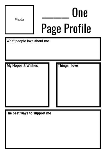 One Page Profile The Autism Page Including Templates