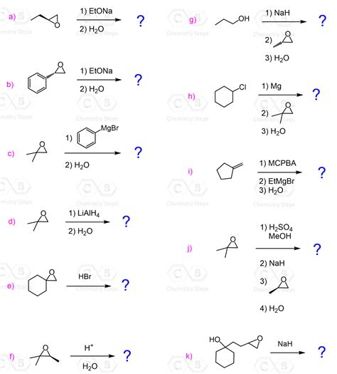 Reactions Of Epoxides Practice Problems Chemistry Steps