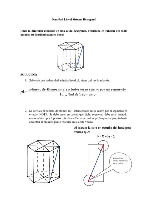 Ejemplo Densidad Lineal Y Planar Hex Ng Pdf Densidad Análisis