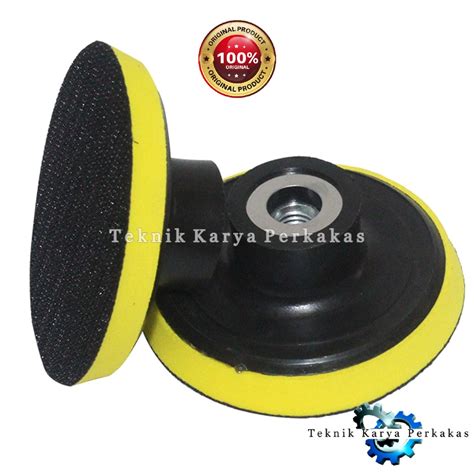 Jual TATAKAN AMPLAS VELCRO GERINDA TANGAN 4 INCH PAD PEREKAT AMPLAS 4