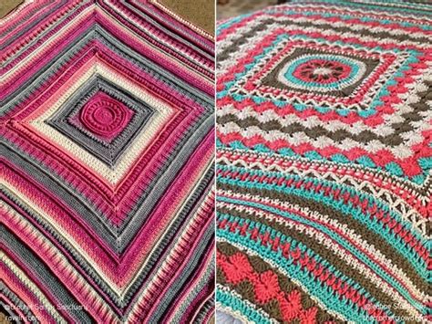 Lovely Afghans In Bright Colors Free Crochet Patterns