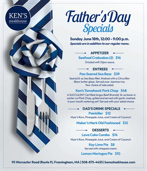 Father S Day Specials Ken S Steak House