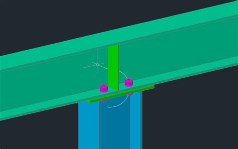 ASD Steel Continuous Beam Along At The Top Of Column Connection