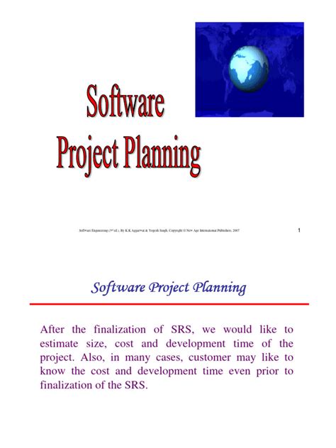 Software Project Planning Pdf Information Technology Software Engineering