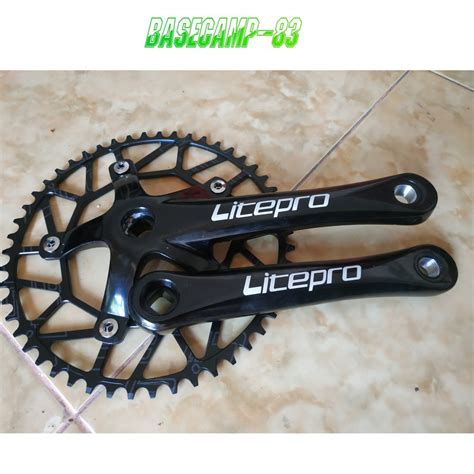 Jual CRANK ARM LITEPRO LITE PRO BCD 130 MM SEPEDA LIPAT MINITRACK FIXIE