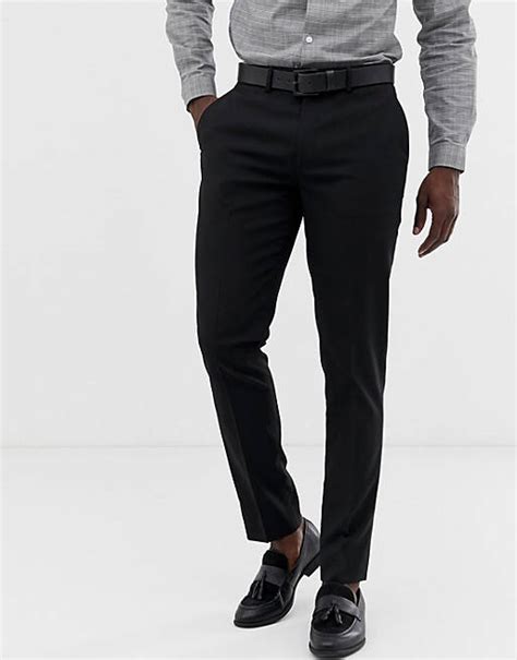 Asos Design Skinny Suit Pants In Black Asos