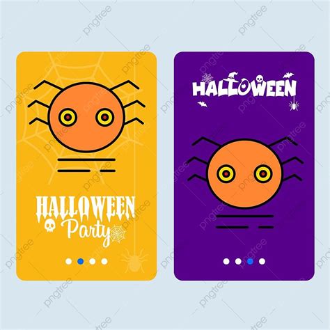 Happy Halloween Invitation Design With Spider Vector Poster Template