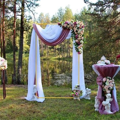 Arches De Mariage En M Tal Dor Pour C R Monie Arche De Ballons