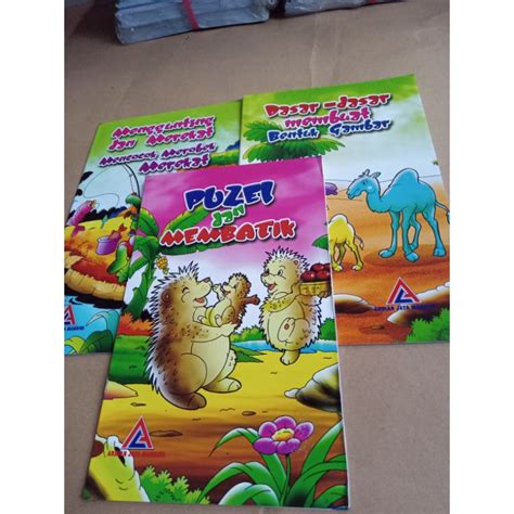 Jual BUKU PAKET PAUD RA TK TKIT BELAJAR PUZZEL DAN MEMBATIK BUKU