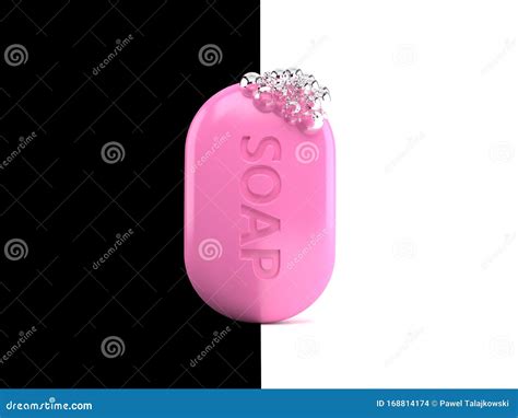 Bar Of Soap On Black And White Background Stock Illustration