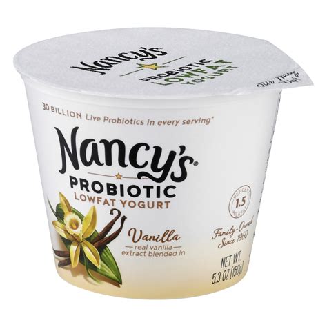 Nancy S Probiotic Lowfat Vanilla Yogurt 5 3 Oz 5 3 Oz Shipt