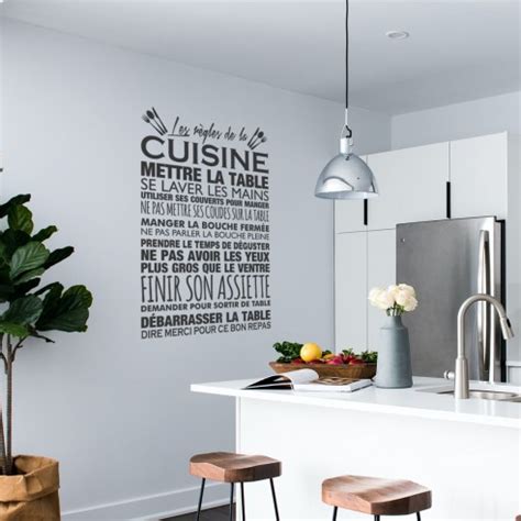 Stickers Les R Gles De La Cuisine Stickers Muraux Cuisine R Glement