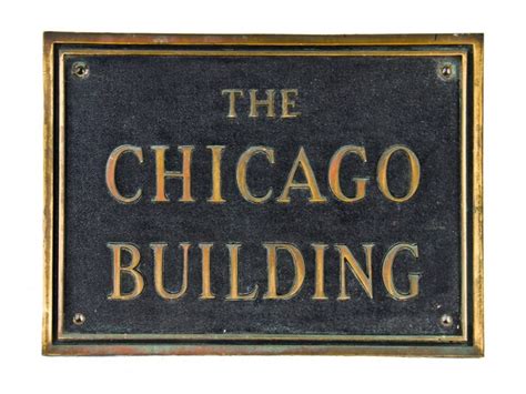 Recently Discovered Exterior Bronze Chicago Building Plaques Return To