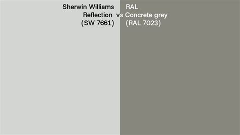 Sherwin Williams Reflection Sw Vs Ral Concrete Grey Ral