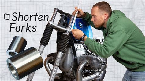 How To Shorten Motorcycle Forks Bmw R Build Youtube