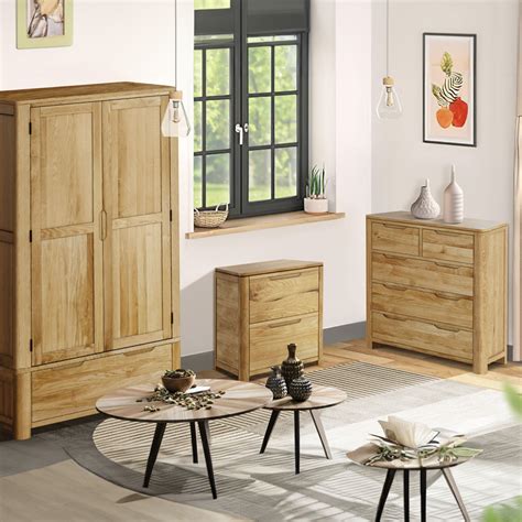 Brooklyn Oak Effect 3 Piece Bedroom Furniture Set Wilko