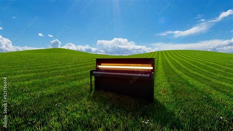 piano, grand piano with nature background Stock Illustration | Adobe Stock