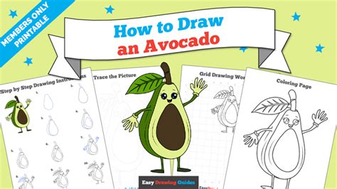 How to Draw an Avocado - Really Easy Drawing Tutorial