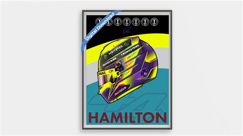 Lewis Hamilton 2023 Helmet Mercedes F1 Digital Download Poster - Etsy