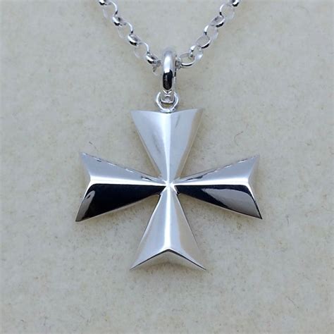 Silver Maltese Cross Etsy