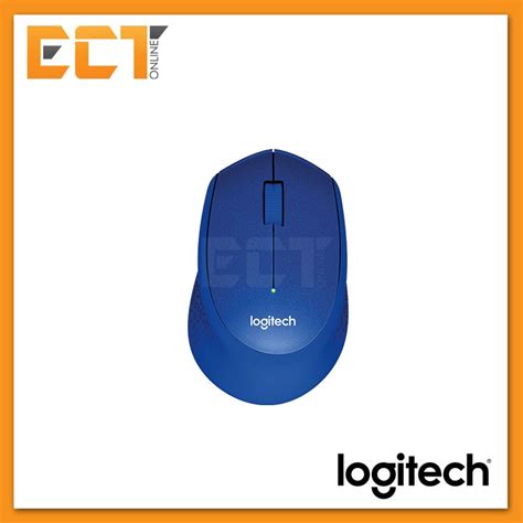 Logitech M Silent Plus Wireless Mouse Black Blue Red