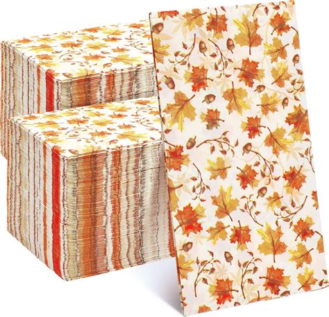 Amazon 100 Fall Guest Napkins For Bathroom 3 Ply Disposable Hand