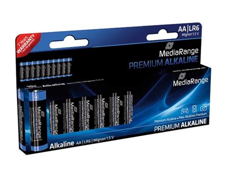 MediaRange MRBAT105 Premium Alkaline AA Type 1 5V Batteries 10 PACK