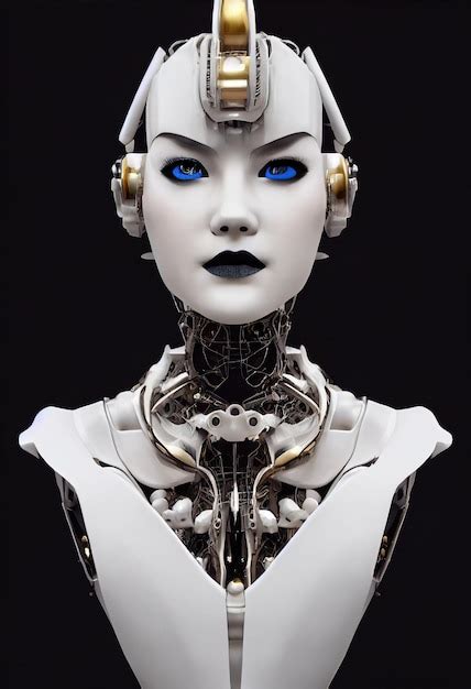 Premium Photo Portrait Of A Futuristic Female Robot An Artistic