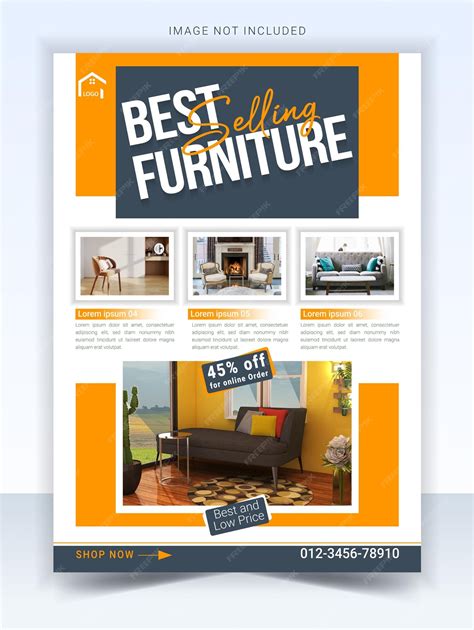 Premium Vector Furniture Sale Promotion Flyer Template Design