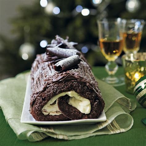 Christmas Chocolate Log with Irish Cream Filling | Dessert Recipes | Woman & Home