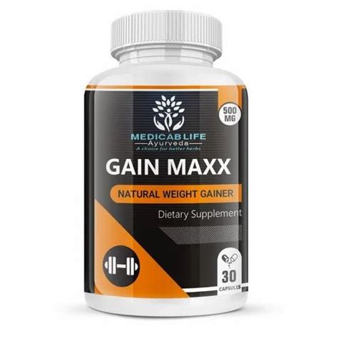 Medicab Life Ayurveda Gain Maxx Capsules Packaging Type Bottle At Rs