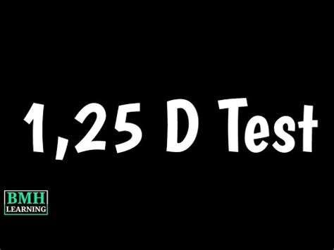 Vitamin D 1 25 Dihydroxy Blood Test 1 25 D Test High Low Levels