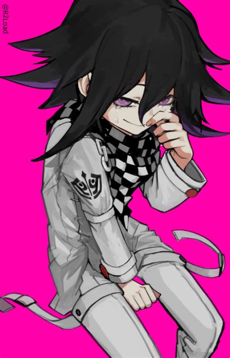 Safebooru 1boy Bangs Black Hair Checkered Clothes Checkered Scarf Closed Mouth Danganronpa