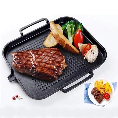 Kitchen Non Stick Cooking Grill Pan Frying Pan Aluminum Alloy BBQ Grill Pan-in BBQ Grills from ...