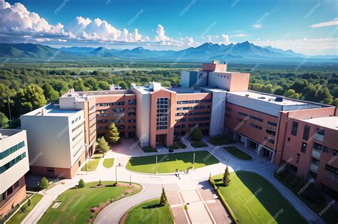 Premium Ai Image A View Of The Campus Of The University Of The Rockies