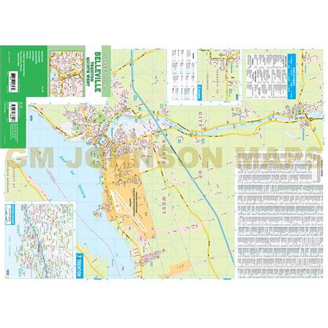 Belleville / Trenton / Quinte West, Ontario Street Map - GM Johnson Maps