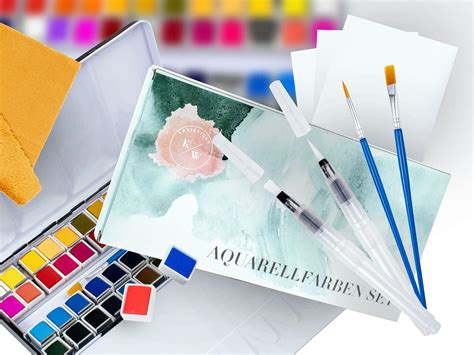 Aquarellfarben Set Ratel Aquarell Malkasten Inklusive Farben