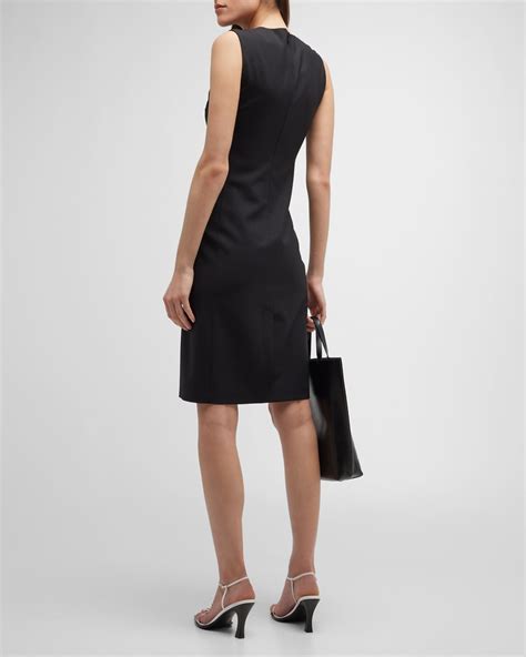 Theory Eano Sleeveless Traceable Wool Suiting Dress Neiman Marcus