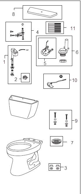 Order Replacement Parts For Toto Cst743sb Drake Two Piece 16 Gpf