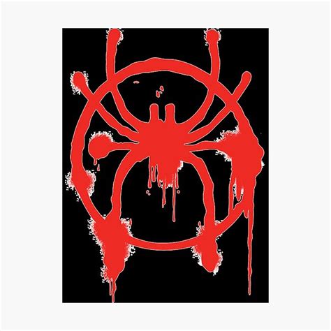 Miles Morales Spider Logo Photographic Print For Sale By Lenoregner Redbubble