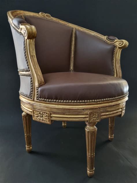 Proantic Sulpice Brizard Exceptionnel Fauteuil Tournant Estampill